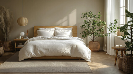 Fototapeta premium Luxury and cozy bedroom