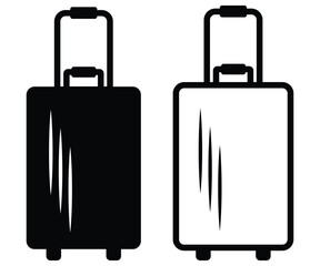 Print Travel Luggage icon, Suitcase icon web. Vector icon suitcase. Travel bag icon flat. Suitcase icon new. Baggage icon. Suitcase icon set. Baggage, travel suitcase symbol. Luggage, Design eps 10