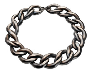 Obraz premium Stylish silver bracelet on white isolated background.