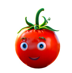 tomato cartoon isolated on white background transparent 