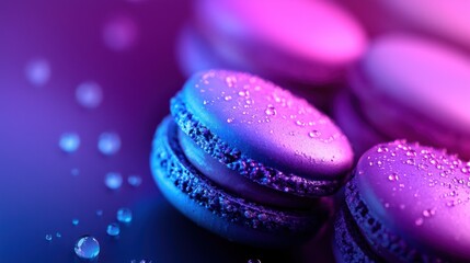Obraz premium Neon Macarons: A Delectable Symphony of Colors and Flavors
