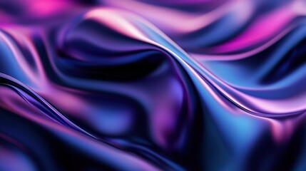 Fototapeta premium Abstract Purple and Blue Liquid Silk Swirls