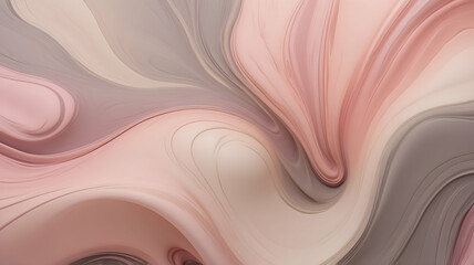 Liquid Glow Fusion of Smoky Neon and Molten Metallic Gradient Background using colors Beige, Dusty Rose, Light Gray