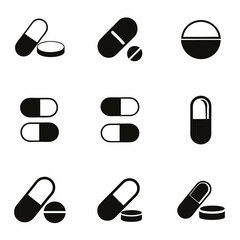 Medical Pill and Capsule Vector Design Bundle.