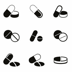 Medical Pill and Capsule Vector Design Bundle.