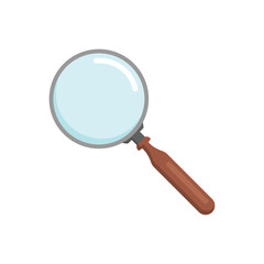 Magnifying glass flat vector design isolated on a white background
