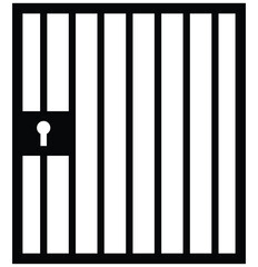 Jail icon vector isolated on white background, logo concept of Jail, black filled symbol, Criminal jail, prison icon in color icon, ail icon for your web site design, logo, app, UI. pound symbol.