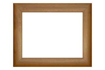 Fototapeta premium Dark brown wooden frame isolated.