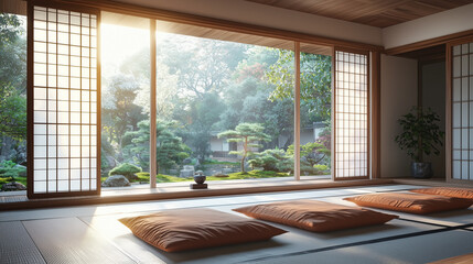 Fototapeta premium Japanese living room style