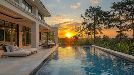 Fototapeta premium Luxury swimming pool