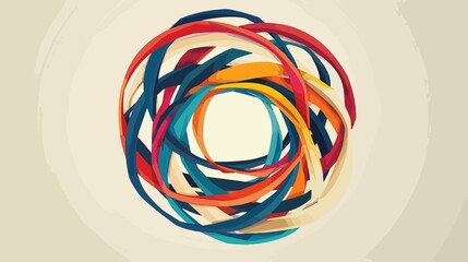 Vibrant Rubber Band Vector Illustration for Design Projects
