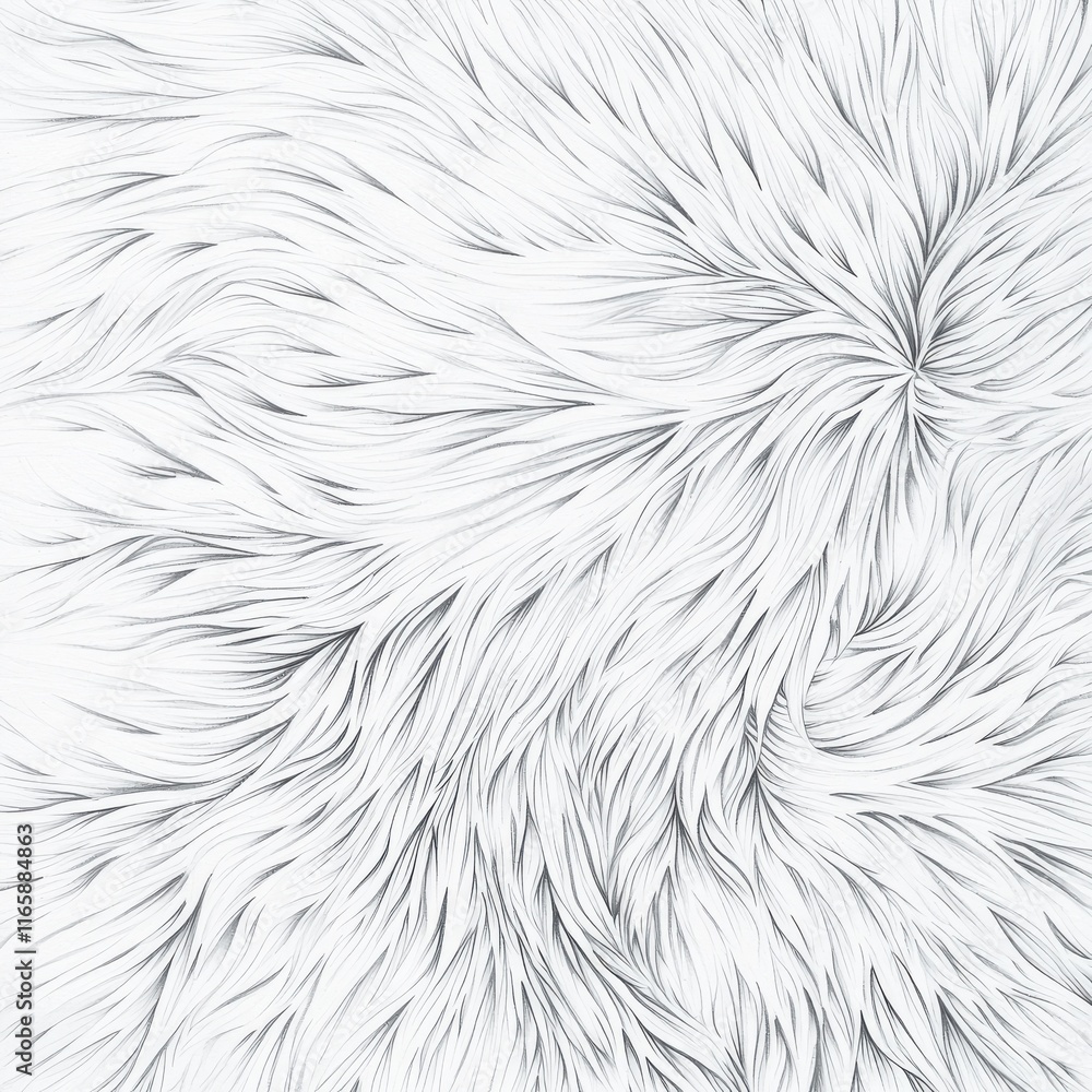 Poster captivating soft fur texture on white background close-up shot artistic minimalistic environment aes