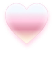 Pearlescent Gradient Heart Design. The heart smooth gradient effect creates a delicate and elegant appearance, perfect for romantic, love-themed, or Valentine's Day projects.