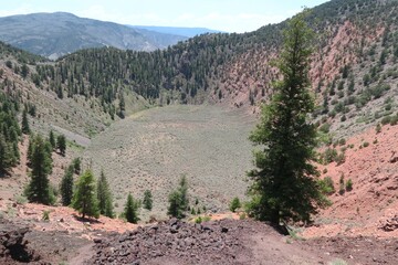 Extinct volcano Dotsero Crater along I-70, Colorado