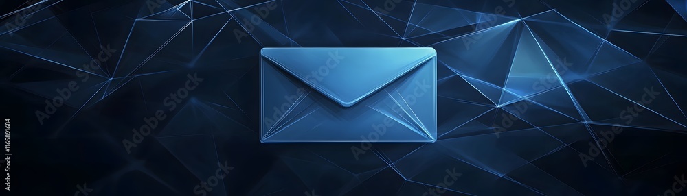 Aufkleber digital envelope abstract network communication design