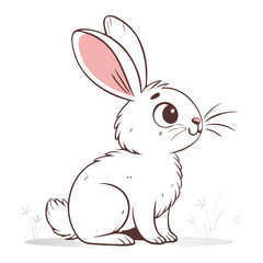 vector illustration of a cute rabbit
