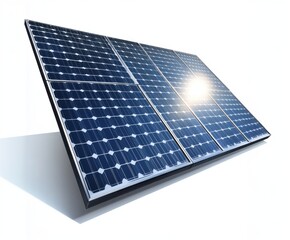 Solar panels absorbing sunlight in a renewable energy setup