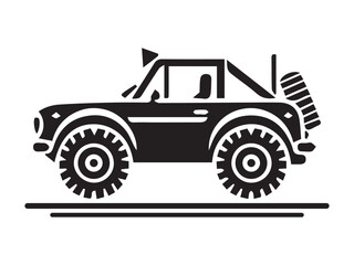 Fototapeta premium Car icon silhouette vector