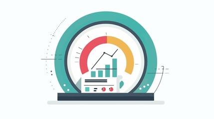 Professional Credit Score Report Vector Illustration for Financial Concepts
