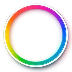 Rainbow Circle Frame Graphic Design Element