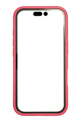 Brand name smart phone year 2024, Mockup advertisement, Clipping Path and screen Transparent isolated