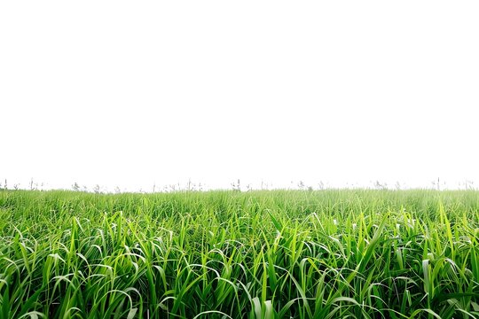 Green grass isolated on white background with copy space for your text.