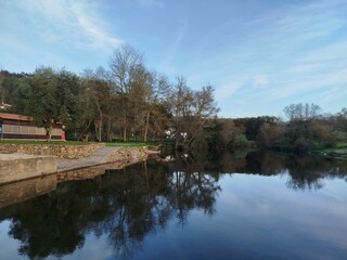 Fototapeta premium wooden bridge over lake