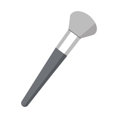 Silver Makeup Brush Vector Illustration - Cartoon, Clipart, and Line Art Design.eps