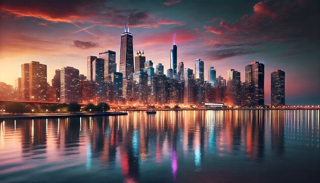 country skyline at sunset
