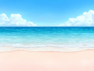 Obraz premium Serene Beach Illustration