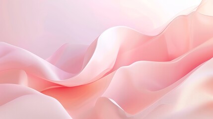 Abstract pink pastel wavy background forming smooth shapes, perfect for a modern and elegant wallpaper