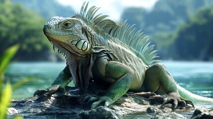 Fototapeta premium beautiful Iguana