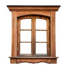 Obraz premium wooden window isolated on white background Png