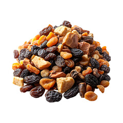 Obraz premium Tasty Raisins Trail Mix with Spices Isolated On Transparent Background