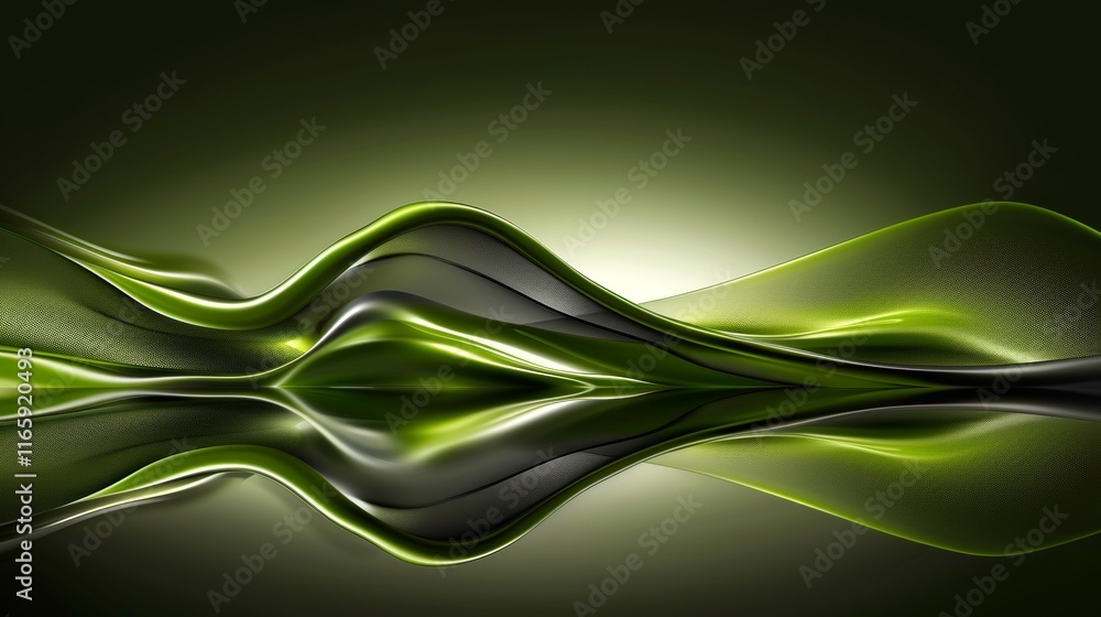 Poster vibrant abstract background with gradient colors and fluid wave patterns in neon glow effect