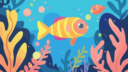 Colorful Fish Icon Vector Illustration for Design Projects