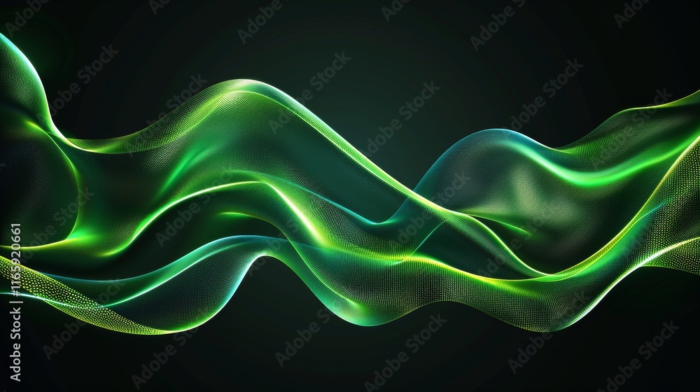 Aufkleber vibrant abstract background featuring gradient blurs and neon glow with fluid wave patterns