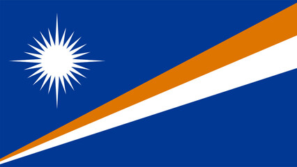 Flag of Marshall Islands, 16:9 Format, Marshall Islands Flag, Vector Images