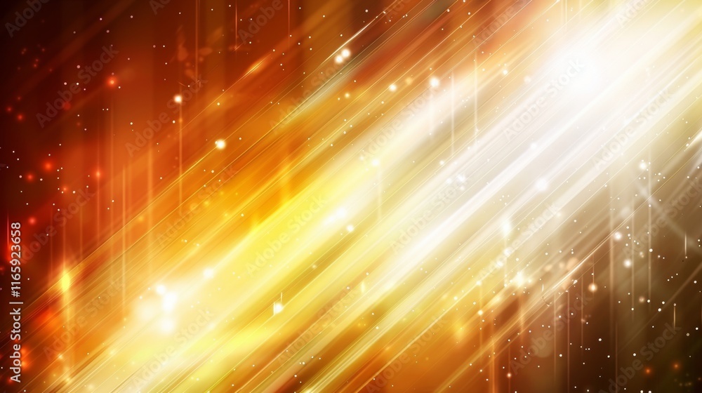 Aufkleber bright orange and yellow abstract geometric pattern with diagonal stripes and gradient design
