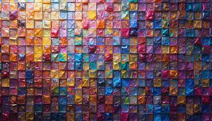 Vibrant glass mosaic artwork abstract patterns