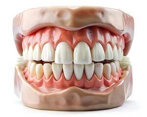 Jaw With Teeth On White Background