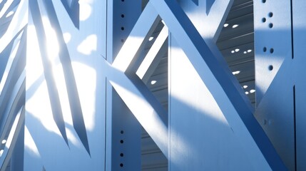 Obraz premium Sunlit Steel Structure Abstract Design