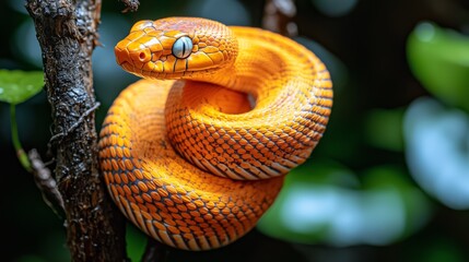 Obraz premium Peaceful Snake Natural Environment