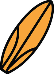 Surfboard Icon - Sleek and Vibrant Beach Sports Representation