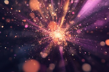 Obraz premium Abstract Sparkling Light Burst Radiating Energy