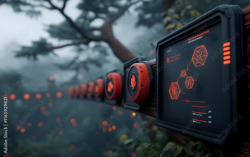 Poster immersive digital environment ideal for showcasing neural network training quantum computing breakth
