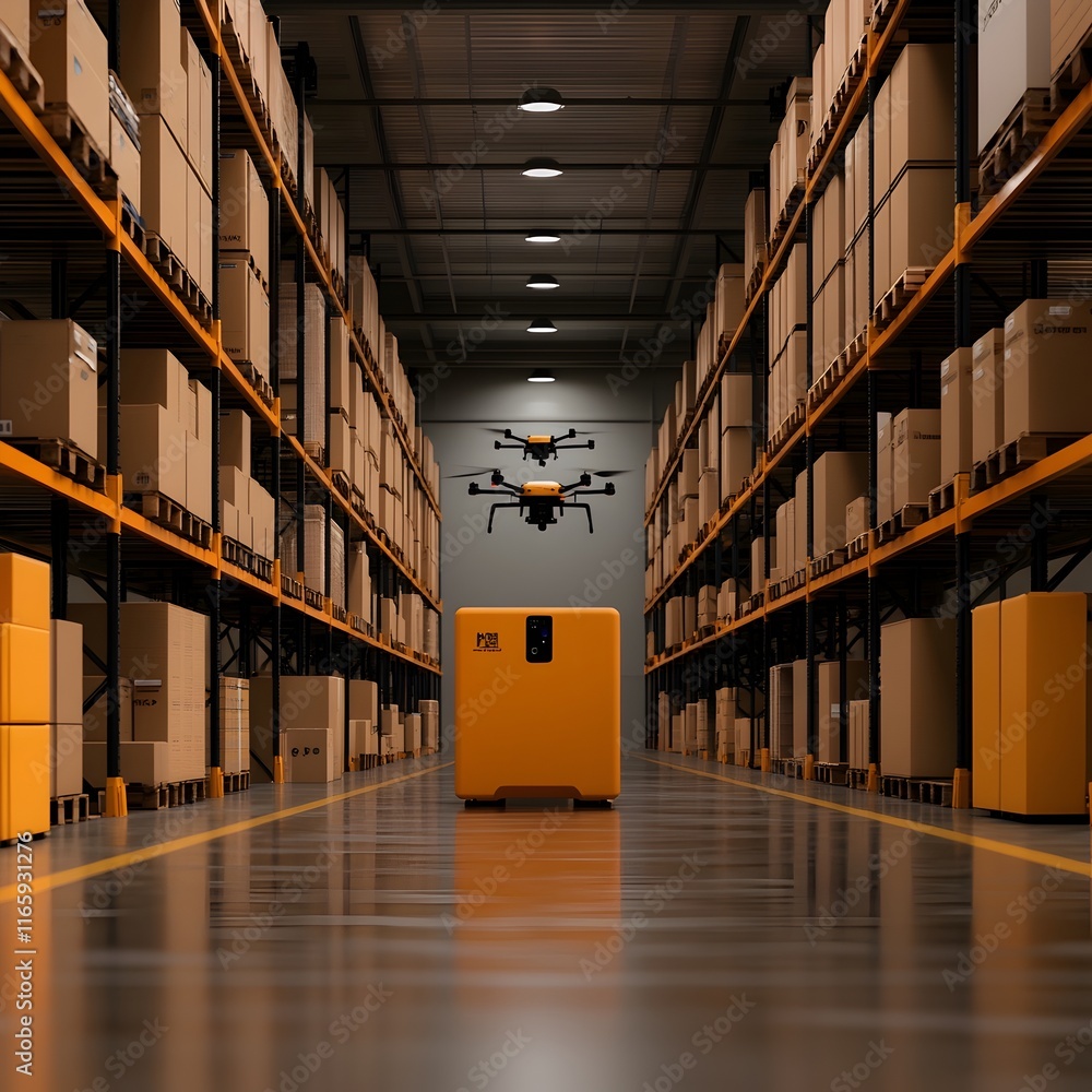 Poster autonomous logistics control tower powering real time supply chain optimization drone fleet coordina