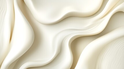 Obraz premium Abstract Cream Colored Swirling Waves Design