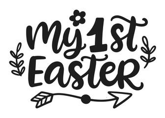 My First Easter Newborn Nursery Hand Lettering