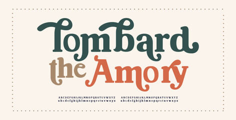 Elegant awesome alphabet letters font and number. Classic Lettering Minimal Fashion Designs. Typography fonts regular uppercase and lowercase. vector illustration
